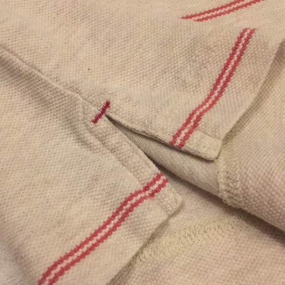 Vintage Cream and Red Striped Tommy Hilfiger Polo - Picture 3 of 8